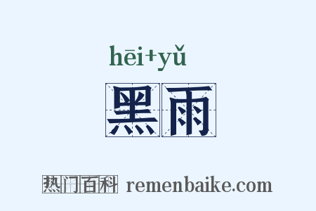黑雨是什么意思的图片